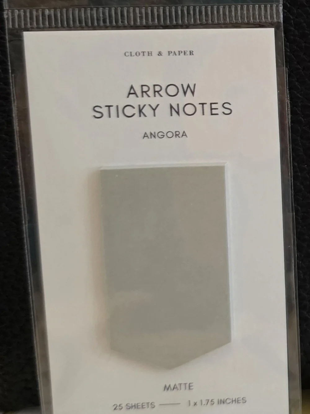 Cloth & Paper Mosaic and Arrow Sticky Notes - Lavender, Light Gray, Navy.